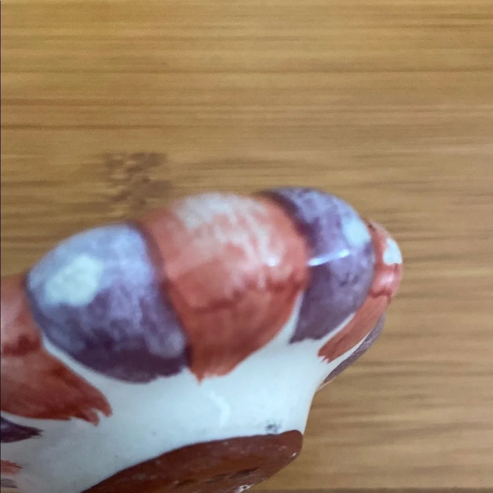 MacKenzie-Childs Ceramic Knobs Set Of 3 Floral Green Purple Orange Vintage - Picture 13 of 17
